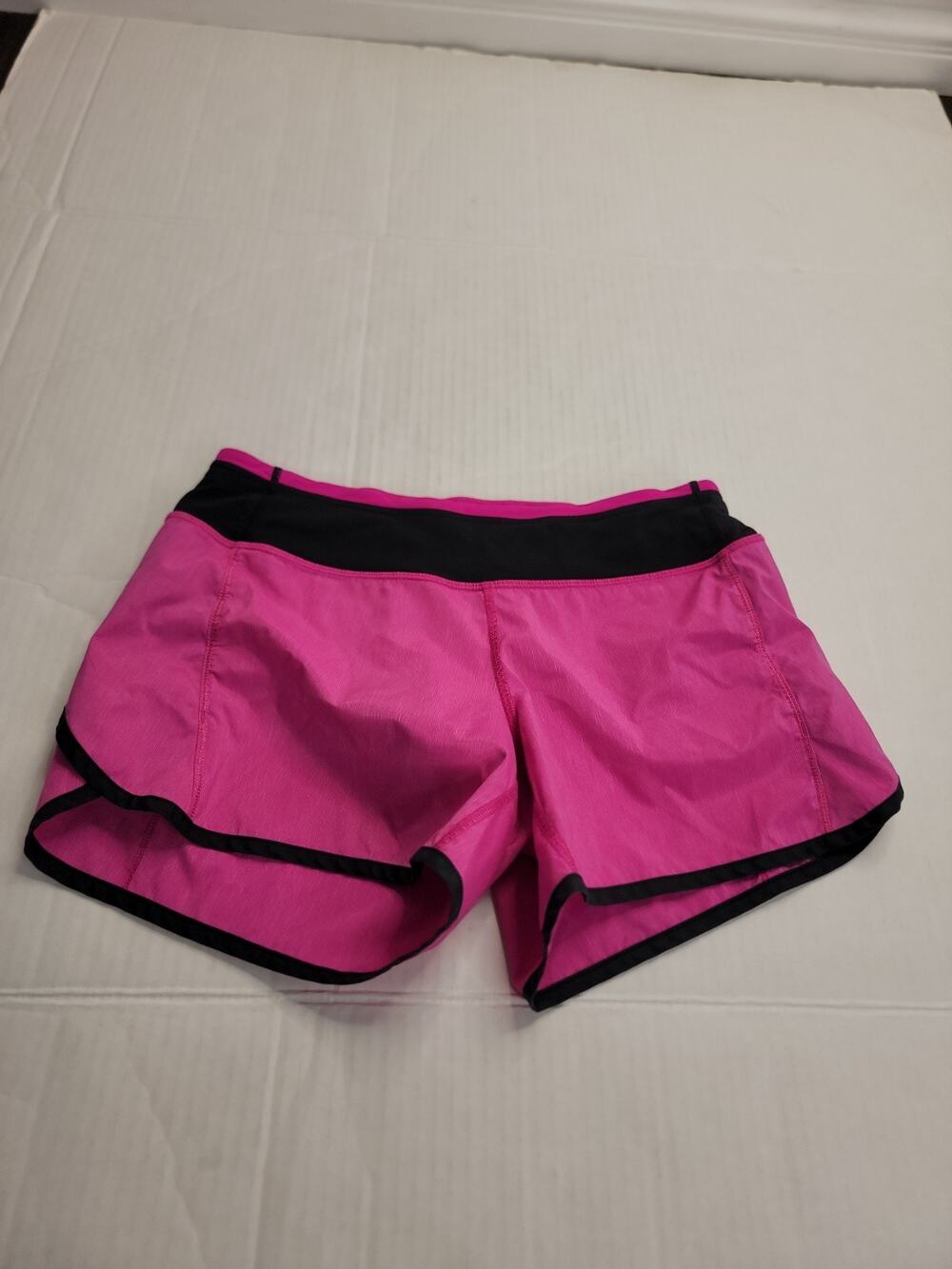 LULULEMON Shorts Women's SZ 4 Turbo Run Speed Paris Pink Pull On Drawstring